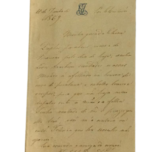 Carta de D. Isabel para sua amiga ChicaChiquinha (D. Francisca Carolina de Verna Magalhães da Fonseca). Rio de Janeiro, Paço de São Cristóvão, 11 de junho de 1869